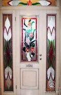 Декоративная витражная дверь-14