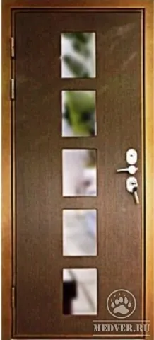 Декоративная входная дверь с зеркалом-121