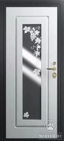 Декоративная входная дверь с зеркалом-116