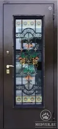 Декоративная витражная дверь-27