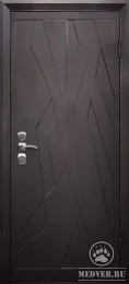 Серо-коричневая входная дверь - 3